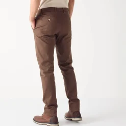 Feestoutfits Heren|Broek<Blancheporte Chinobroek, gabardine met fantasieprint bruin