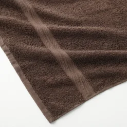 Badhanddoek<Colombine Collectie effen handdoeken 420 g/m2 met zacht comfort chocolade