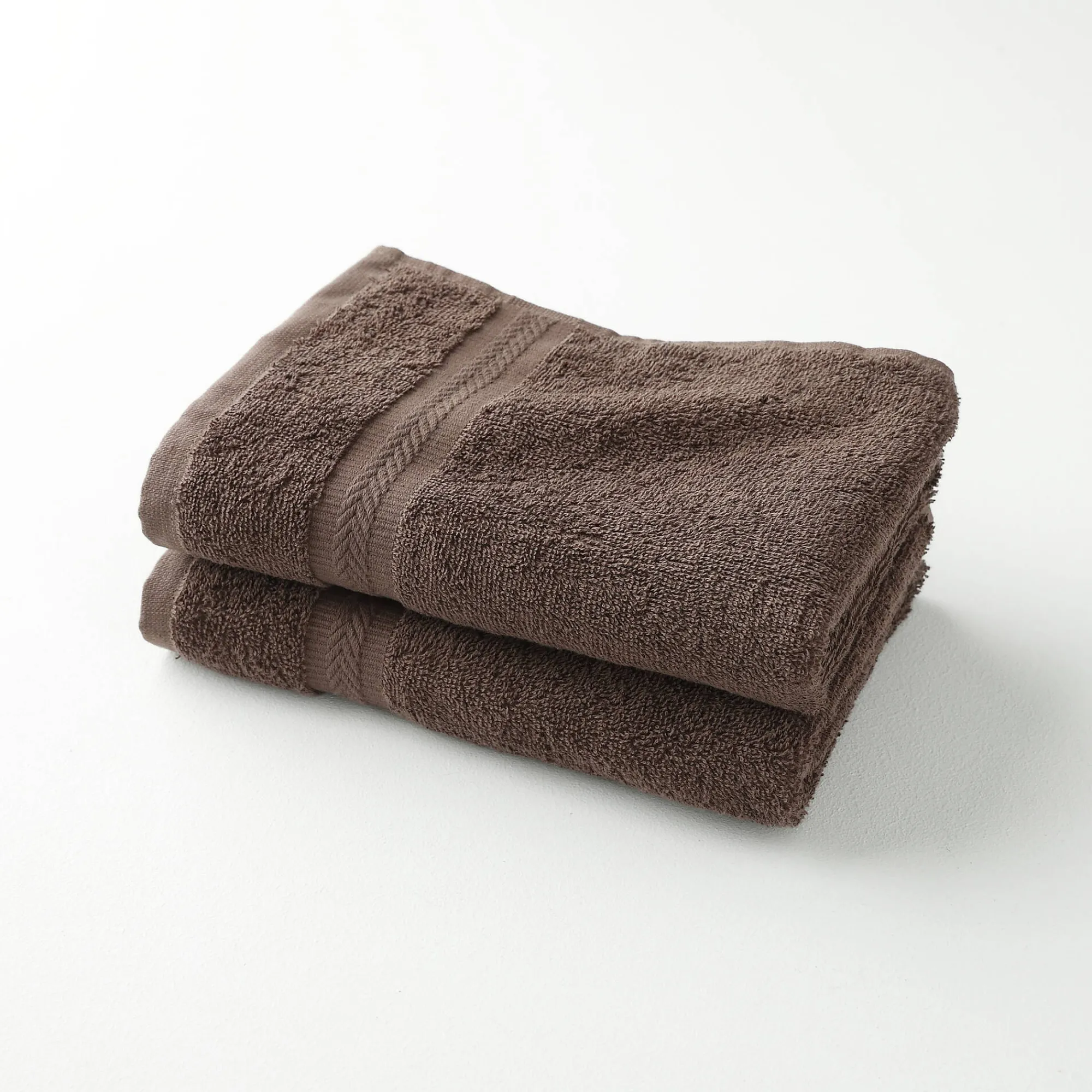 Badhanddoek<Colombine Collectie effen handdoeken 420 g/m2 met zacht comfort chocolade