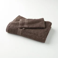 Badhanddoek<Colombine Collectie effen handdoeken 420 g/m2 met zacht comfort chocolade