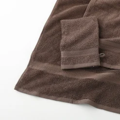 Badhanddoek<Colombine Collectie effen handdoeken 420 g/m2 met zacht comfort chocolade