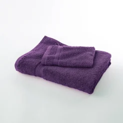 Badhanddoek<Colombine Collectie effen handdoeken 420 g/m2 met zacht comfort aubergine