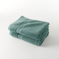 Badhanddoek<Colombine Collectie effen handdoeken 420 g/m2 met zacht comfort eucalyptus