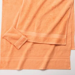 Badhanddoek<Colombine Collectie effen handdoeken 420 g/m2 met zacht comfort abrikoos