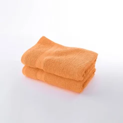 Badhanddoek<Colombine Collectie effen handdoeken 420 g/m2 met zacht comfort abrikoos