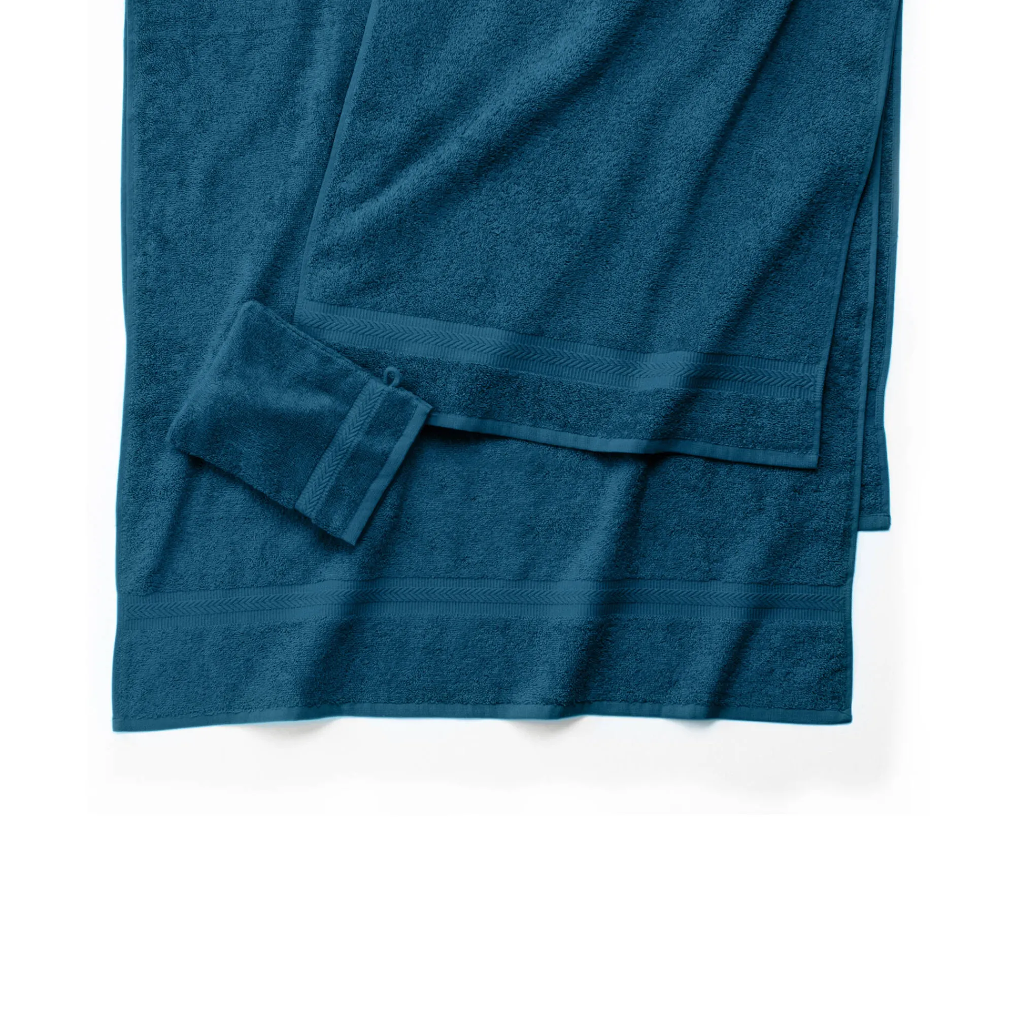 Badhanddoek<Colombine Collectie effen handdoeken 420 g/m2 met zacht comfort pauwblauw