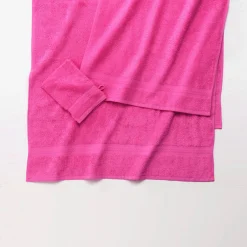 Badhanddoek<Colombine Collectie effen handdoeken 420 g/m2 met zacht comfort fuchsia