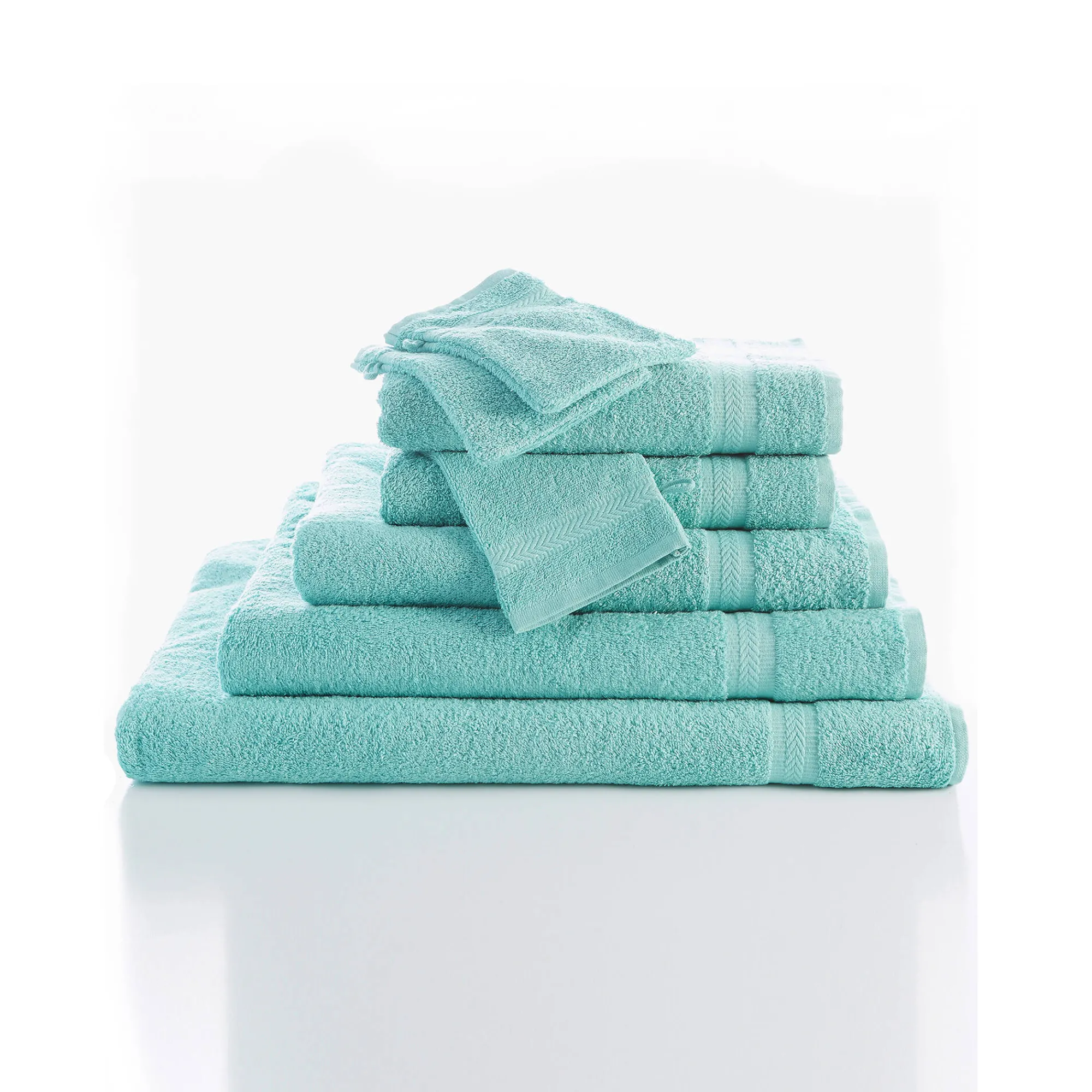 Badhanddoek<Colombine Collectie effen handdoeken 420 g/m2 met zacht comfort watergroen