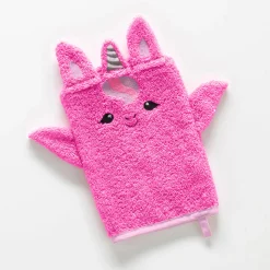 Badhanddoek|Handdoek En Badlaken Kids<Colombine des petits Collectie in badstof voor kinderen, met geborduurd eenhoornmotief, katoen - 380 g/m2 fuchsia
