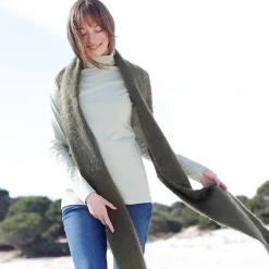 T-Shirt En Topje|Trui En Vest<Blancheporte Coltrui in effen stretchkatoen celadongrijs
