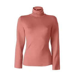 T-Shirt En Topje|Trui En Vest<Blancheporte Coltrui in effen stretchkatoen terracotta