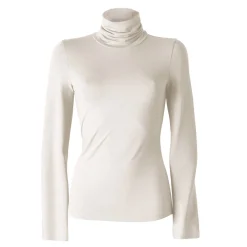 T-Shirt En Topje|Trui En Vest<Blancheporte Coltrui in effen stretchkatoen gebroken wit
