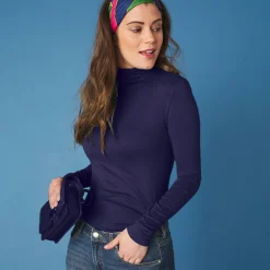 T-Shirt En Topje|Trui En Vest<Blancheporte Coltrui in stretch marine