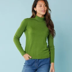 Trui En Vest<Blancheporte Coltrui, kleine lengtes groen