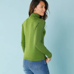 Trui En Vest<Blancheporte Coltrui, kleine lengtes groen