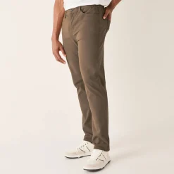 Broek<Blancheporte Comfortabele broek met 5 zakken en elastische tailleband, in gabardine - L30 donkerbeige