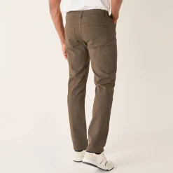 Broek<Blancheporte Comfortabele broek met 5 zakken en elastische tailleband, in gabardine - L30 donkerbeige