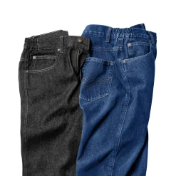 Jeans<Blancheporte Comfortabele jeans met elastische tailleband - binnenpijplengte 82 cm black
