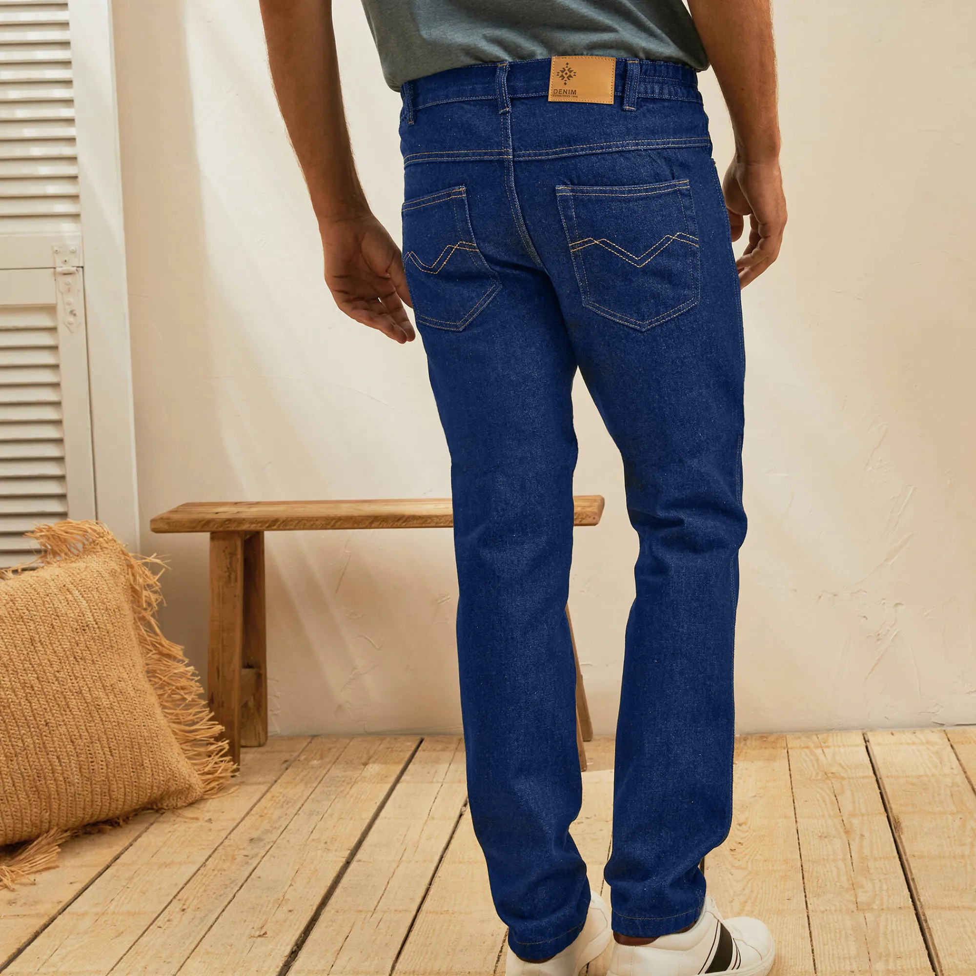 Jeans<Blancheporte Comfortabele jeans met elastische tailleband - binnenpijplengte 82 cm raw