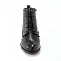 Bottines En Boots|Schoenen<Blancheporte Comfortabele leren bottines met veters zwart
