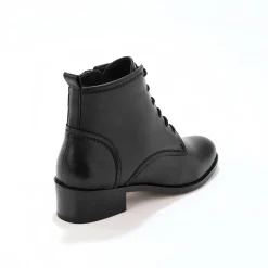 Bottines En Boots|Schoenen<Blancheporte Comfortabele leren bottines met veters zwart