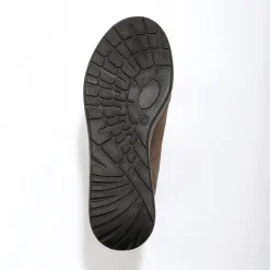 Baskets En Sneakers|Schoenen<Blancheporte Comfortabele leren sneakers met sleehak, LWG gecertificeerd taupe