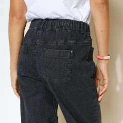 Jeans<Blancheporte Comfortabele stretchjeans in 'mom' model, elastische taille zwart