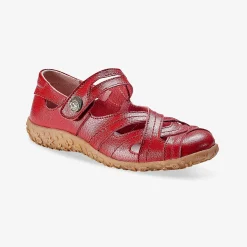 Ballerina's|Schoenen<Blancheporte Comfortschoenen in ultrasoepel leer - rood