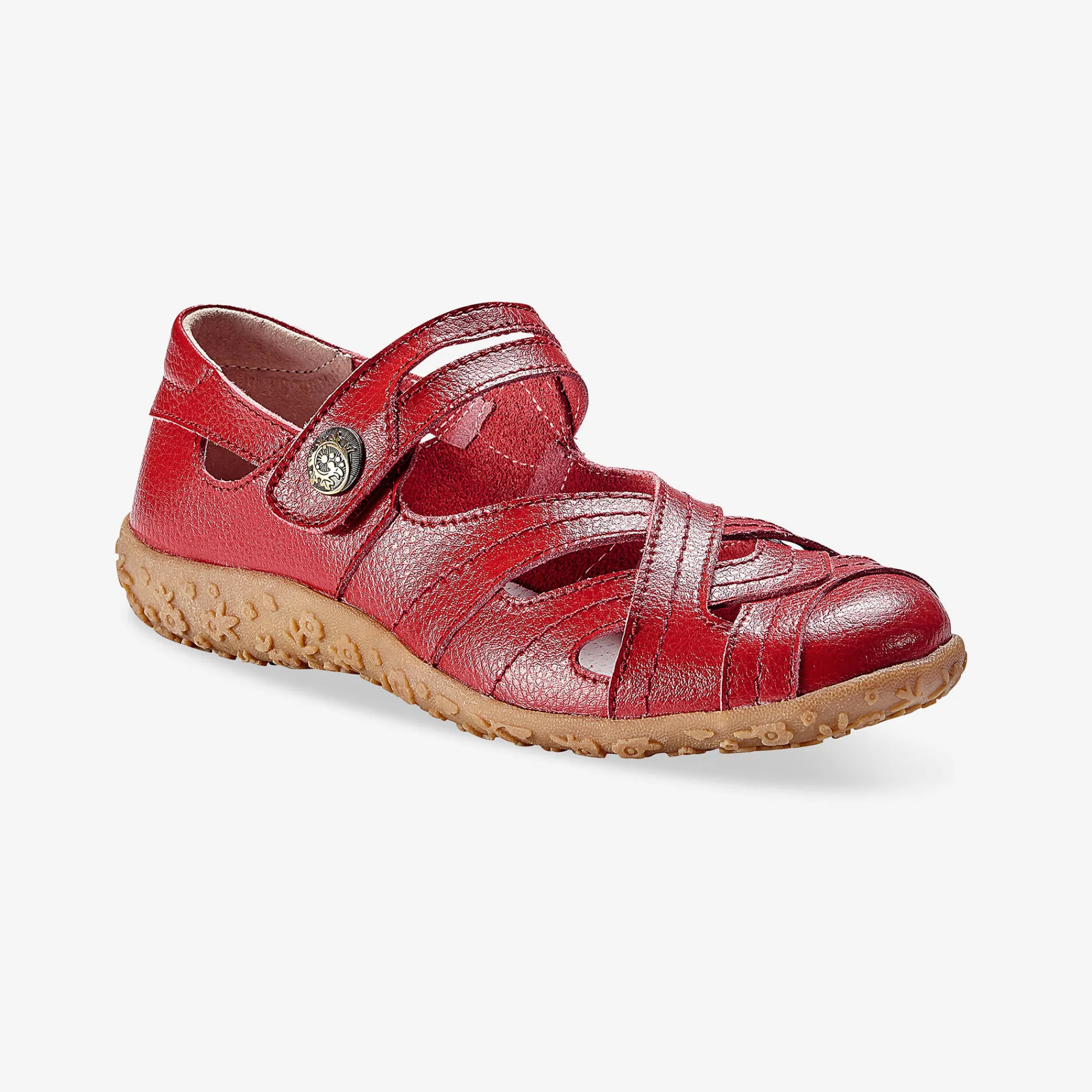 Ballerina's|Schoenen<Blancheporte Comfortschoenen in ultrasoepel leer - rood