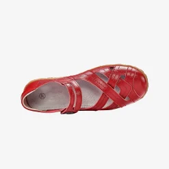 Ballerina's|Schoenen<Blancheporte Comfortschoenen in ultrasoepel leer - rood