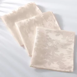 Feesttafel|Tafellaken En Tafelloper<Colombine Damast tafellaken met bladerenprint ® ivoorkleur