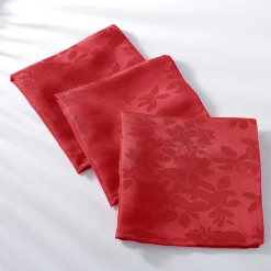 Feesttafel|Tafellaken En Tafelloper<Colombine Damast tafellaken met bladerenprint ® rood