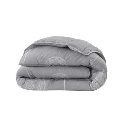 Dekbed<Blancheporte Dekbed in bedrukt katoen Tea - 200 g/m2 grijs