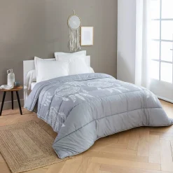 Dekbed<Blancheporte Dekbed in bedrukt katoen Tea - 400 g/m2 grijs