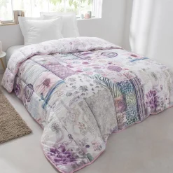 Dekbed<Blancheporte Dekbed in bedrukt katoen Champêtre 400g/m2 parma / grijs