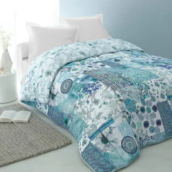 Dekbed<Blancheporte Dekbed in bedrukt katoen Champêtre 400g/m2 blauw / groen