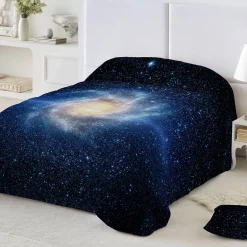 Dekbed<Blancheporte Dekbed in bedrukte microvezel Galaxy 200g/m2 blauw