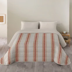 Dekbed<Blancheporte Dekbed in microvezel met bajadèrestrepen 200 g/m² bruin / beige