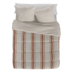 Dekbed<Blancheporte Dekbed in microvezel met bajadèrestrepen 200 g/m² bruin / beige