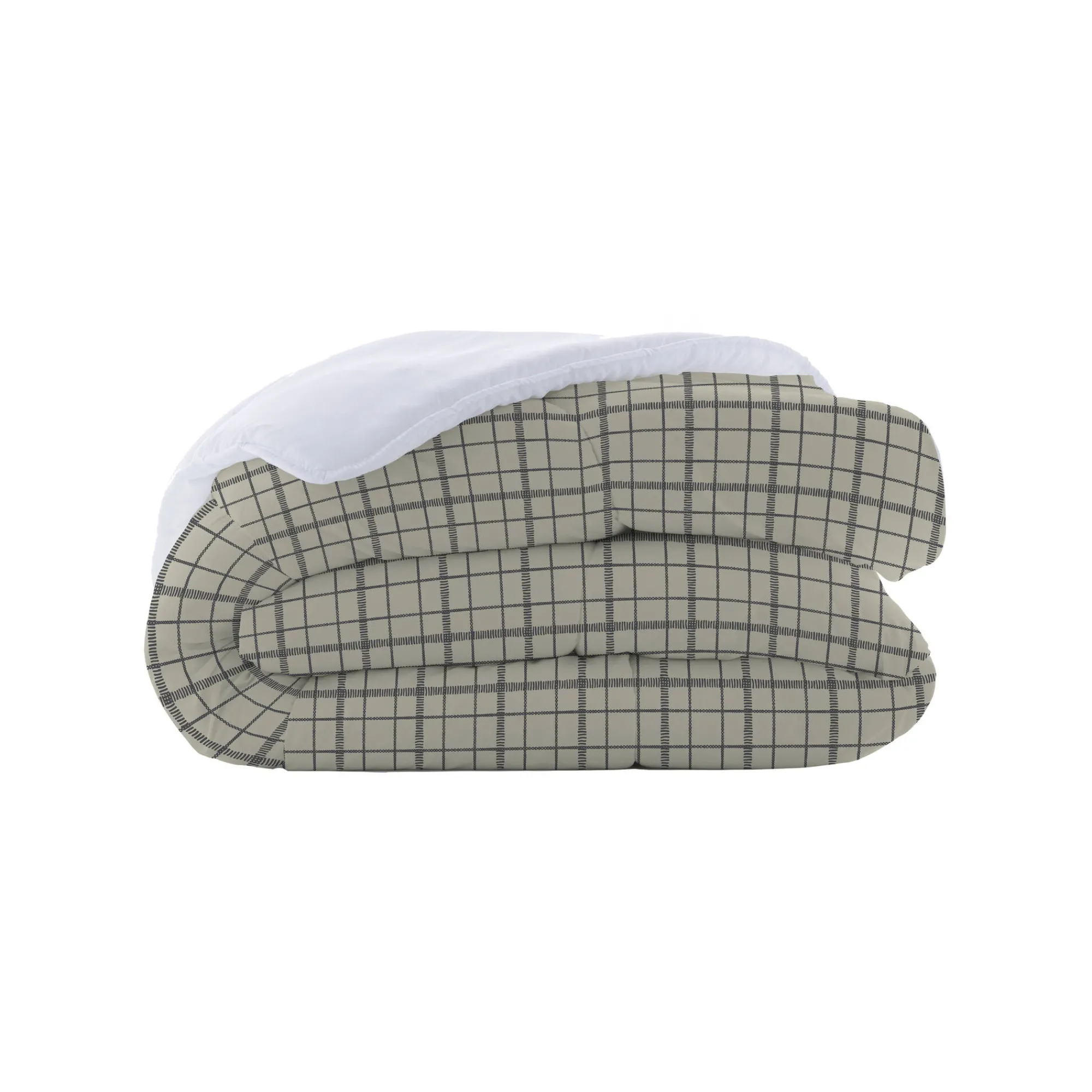 Dekbed<Blancheporte Dekbed in microvezel met ruitenprint 200 g/m² beige / taupe