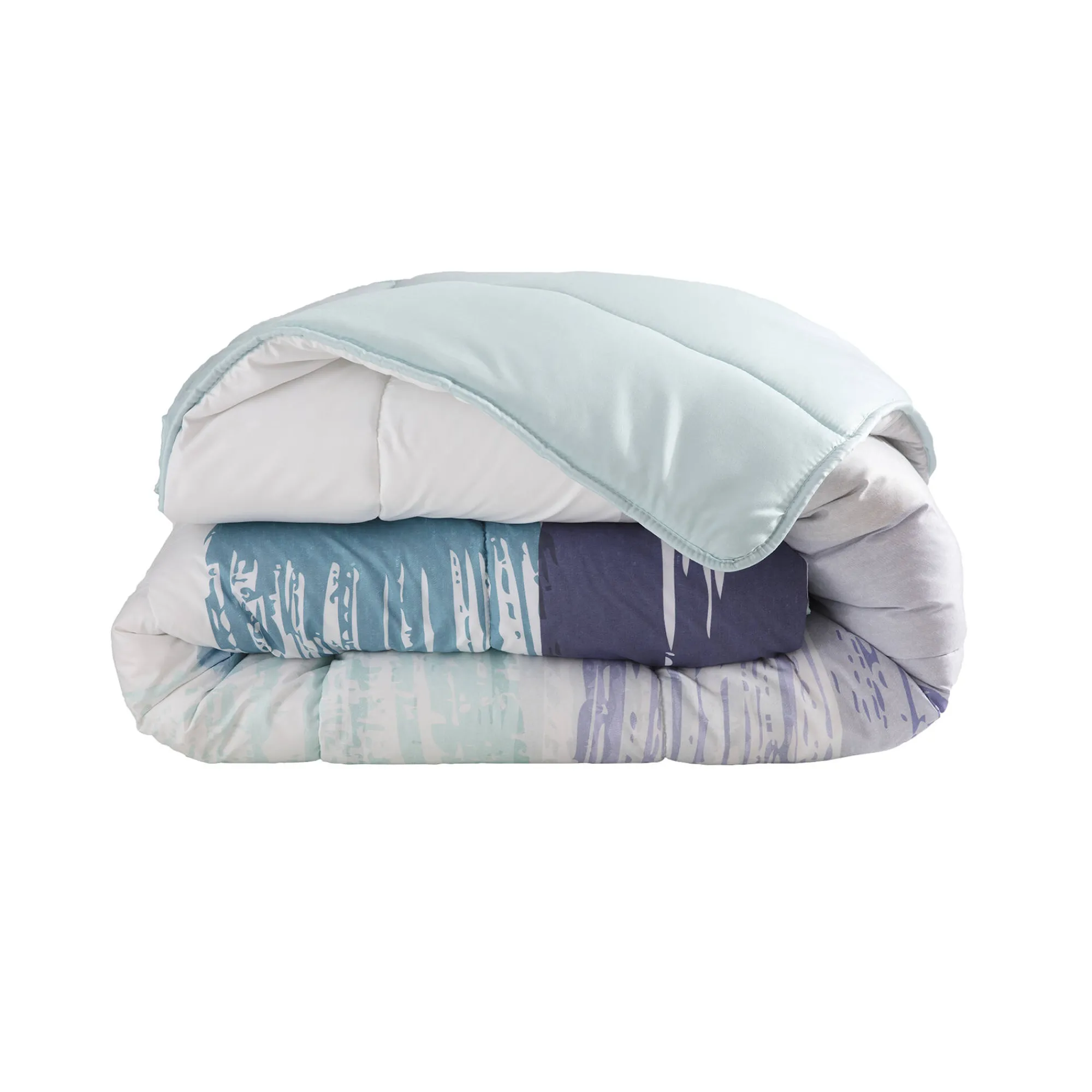 Dekbed<Blancheporte Dekbed in microvezel met Pastel print 400g/m2 blauw