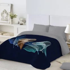 Dekbed<Blancheporte Dekbed in microvezel met 'harmonie' print, 200 g/m2 blauw