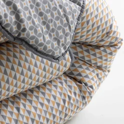 Dekbed<Blancheporte Dekbed in microvezel met grafische print 400 g/m2 grijs / geel
