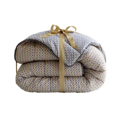 Dekbed<Blancheporte Dekbed in microvezel met grafische print 400 g/m2 grijs / geel