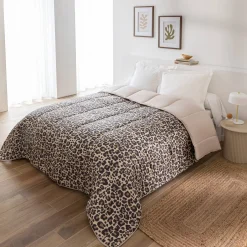 Dekbed<Blancheporte Dekbed in microvezel met luipaardmotief, 200g/m2 beige / zwart