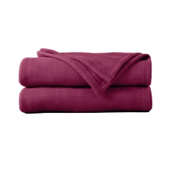 Deken<Ourson Deken in Thermotec® fleece met prestigekwaliteit pruim