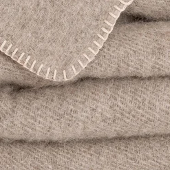Deken<Ourson Deken in zuiver biowol, made in France grijsbeige