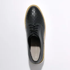 Feestelijke Schoenen|Derby's En Mocassins<Blancheporte Derby's met sleehak en geweven effect - zwart