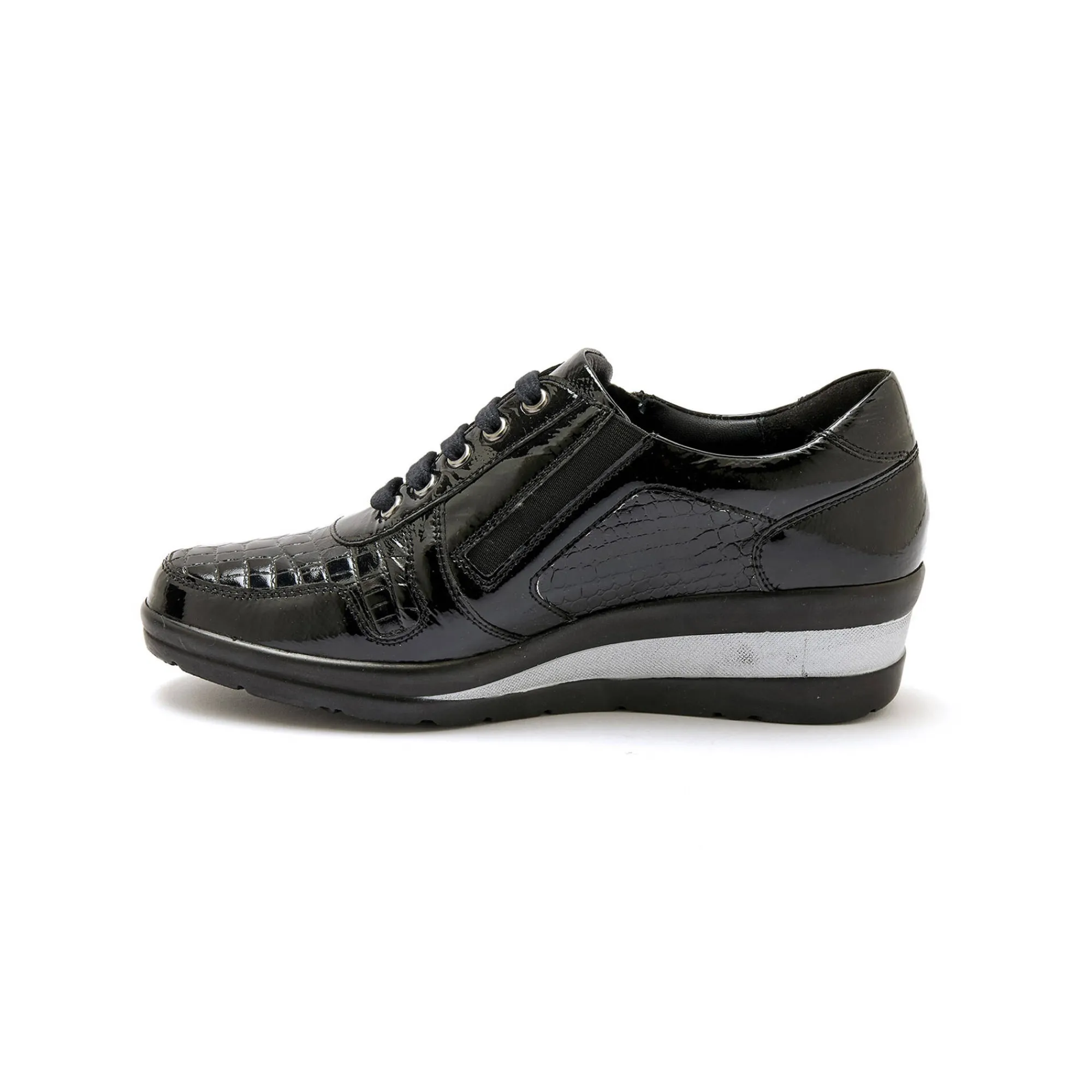 Baskets En Sneakers|Schoenen<PédiConfort Derby's met veters, kleine sleehak PÉDICONFORT zwart