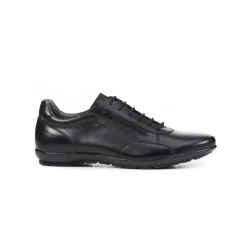 Schoenen|Schoenen Heren<Geox Derby's Symbol, leren bovenwerk zwart